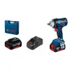 Bosch Гайковерт Professional GDS 18V-400 акумуляторний 2х18 В GBA 5 А/год, 400 Нм, 0-2500 об/хв, ЗП GAL 18V-40, кейс, затискач квадрат, 1,87 кг