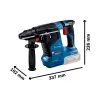 Bosch Перфоратор GBH 187-LI Professional аккумуляторный, 18 В, SDS-Plus, 2,4 Дж, 980 об/хв, 2,9 кг, без АКБ та ЗП