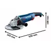 Шлифмашина угловая Bosch GWS 24-230 JZ, 2400 Вт, 230 мм, плавный пуск 8500 об/мин